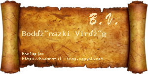 Bodánszki Virág névjegykártya